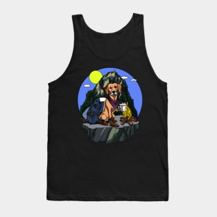 Labrador Retriever Camping Dog Tank Top